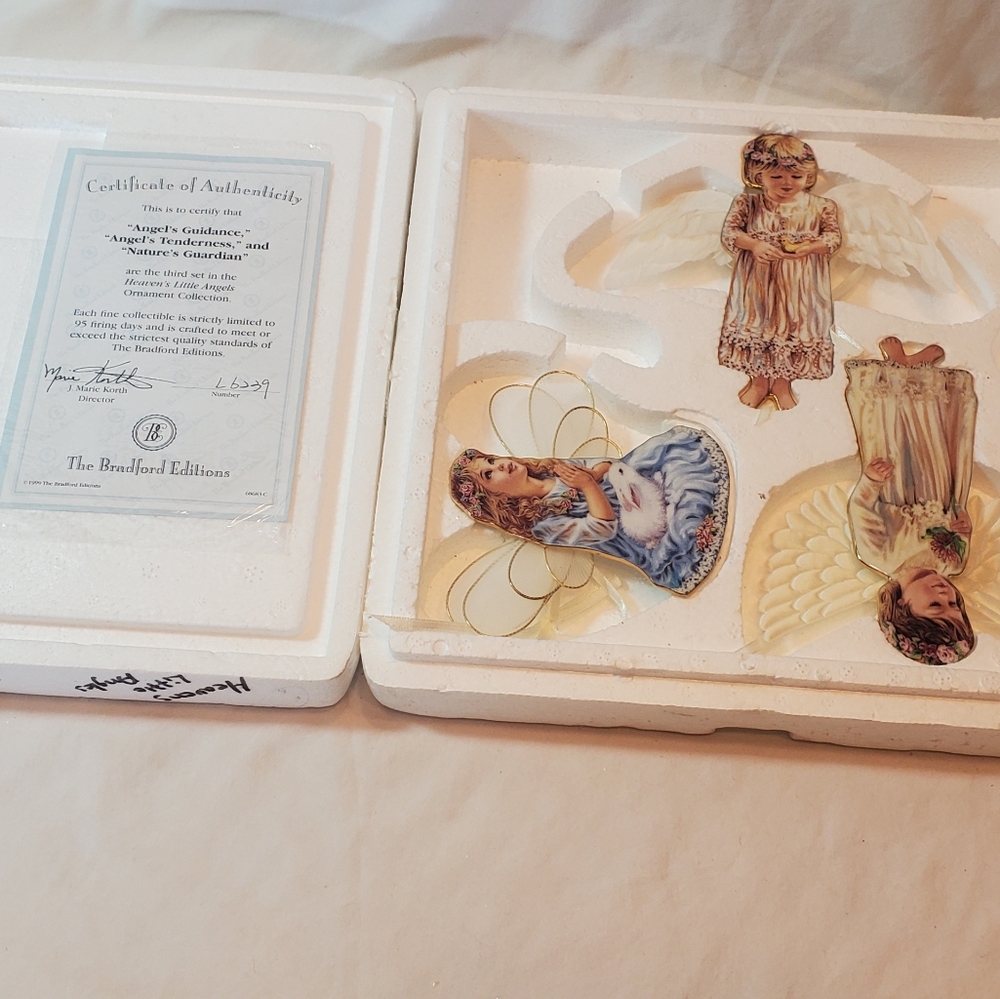 Heaven's Little Angels Ornaments Vintage 1999 Bradford Exchange Dona Geslinger
